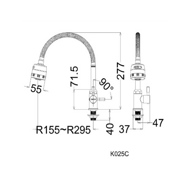 Vòi Rửa Bát Lạnh Caesar K025C 6 Vòi Rửa Bát Lạnh Caesar K025C