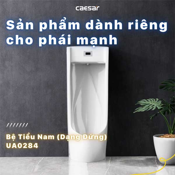 Bộ Tiểu Nam Tự Động Cảm Ứng Đặt Sàn Caesar UA0284