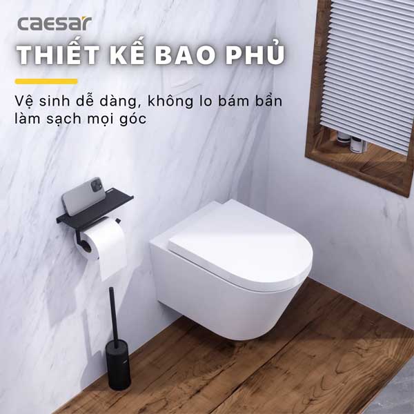 Bồn Cầu Thùng Nước Âm Tường CAESAR CPT1505