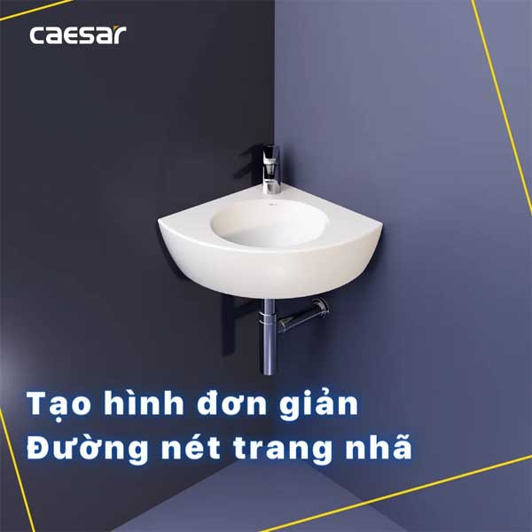 Chậu Rửa Lavabo Góc Treo Tường Caesar L2014