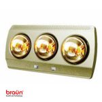 Đèn sưởi phòng tắm Braun 3 bóng vàng KN03G