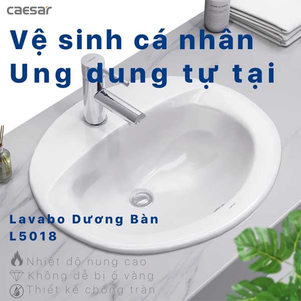 Chậu Rửa Lavabo Dương Bàn Caesar L5018