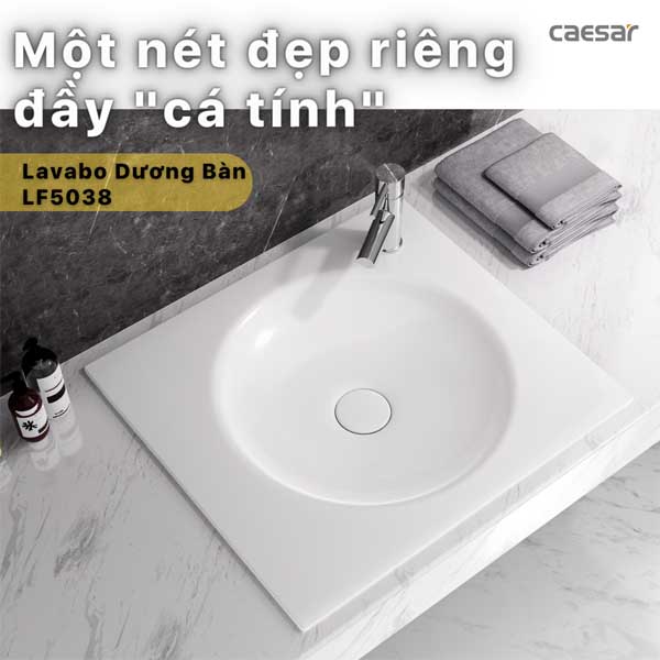 Chậu Rửa Lavabo Dương Bàn Caesar LF5038