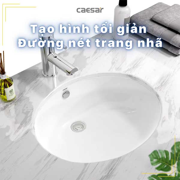 Chậu rửa Lavabô âm bàn đá Caesar L5115