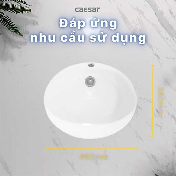 Chậu rửa Lavabô âm bàn đá Caesar L5115