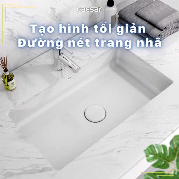 Chậu Rửa Lavabo Âm Bàn Đá Caesar LF5130