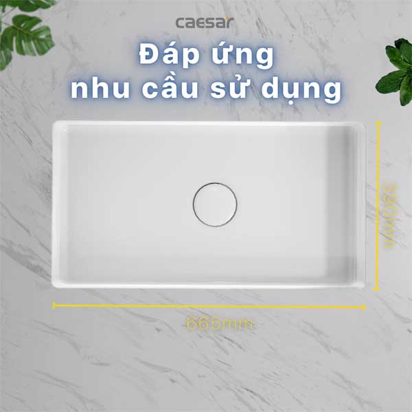 Chậu Rửa Lavabo Âm Bàn Đá Caesar LF5130