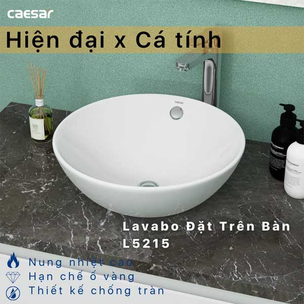 Chậu rửa mặt Lavabo đặt bàn Caesar L5215