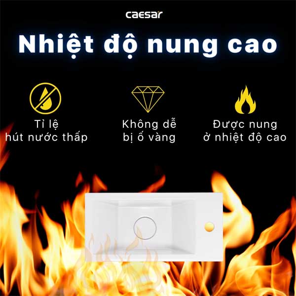 Chậu Rửa Mặt Lavabo Treo Tường ,Đặt bàn CAESAR LF5239S Vòi Phải 