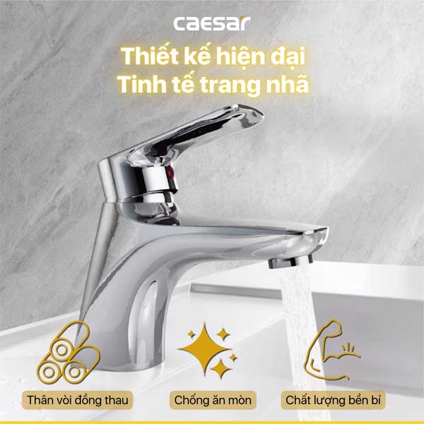 Vòi Rửa Lavabo Nóng Lạnh Caesar B560CU