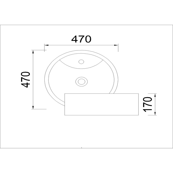 Bản vẽ Chậu rửa Lavabo Caesar LF5240