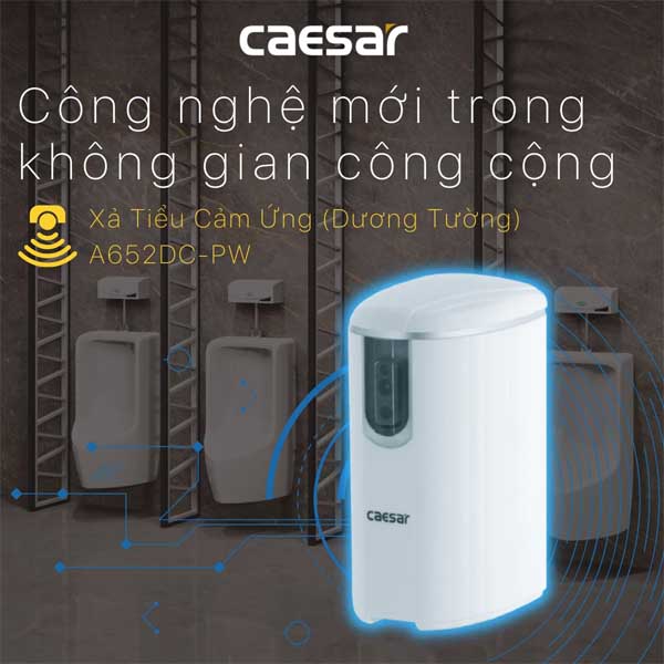Van xả cảm ứng tiểu nam Caesar A652DC-PW