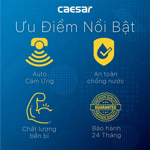 Van xả cảm ứng tiểu nam Caesar A652DC-PW