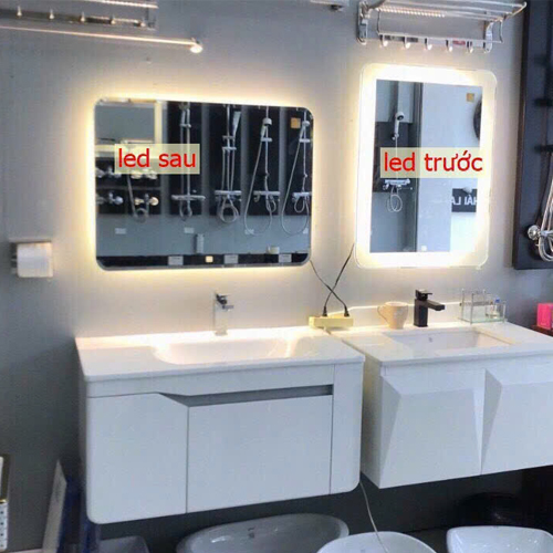 Gương Đèn Led Đình Quốc DQ 67063 Chữ nhật mài cạnh viền bo góc