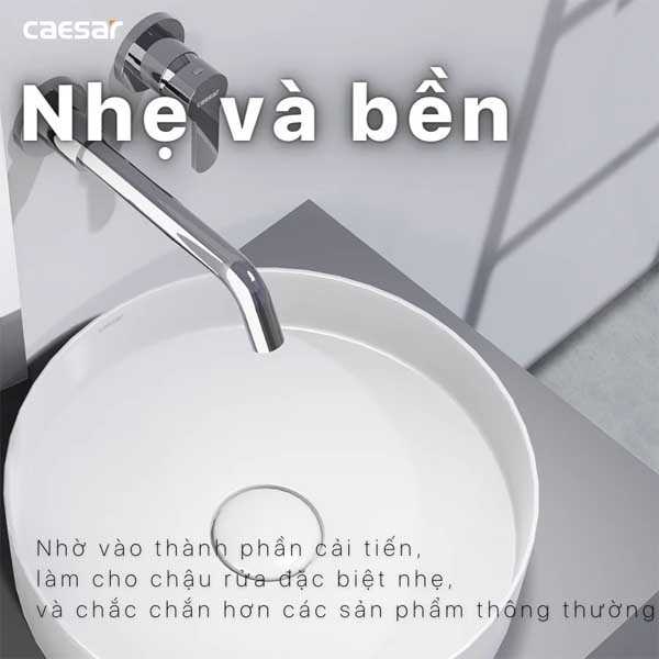 Chậu rửa Lavabo đặt bàn nắp sứ Caesar LF5258