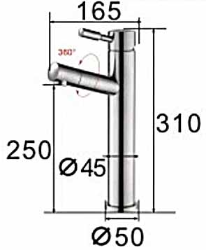 Vòi rửa lavabo nóng lạnh inox 304 Moonoah 512A