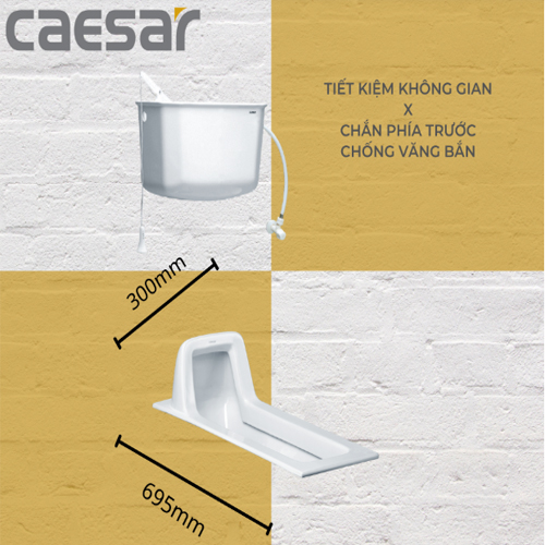 Xí xổm két treo Caesar CS1230 ( bàn cầu xổm CS1230)