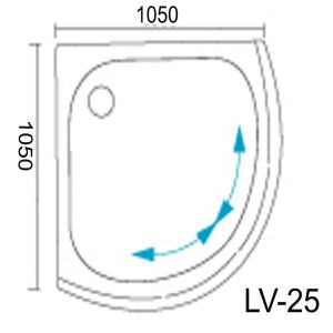 Bản vẽ kĩ thuật Phòng tắm Vách kính Nofer LV - 25