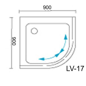 Bản vẽ kĩ thuật Phòng tắm Vách kính Nofer LV-17