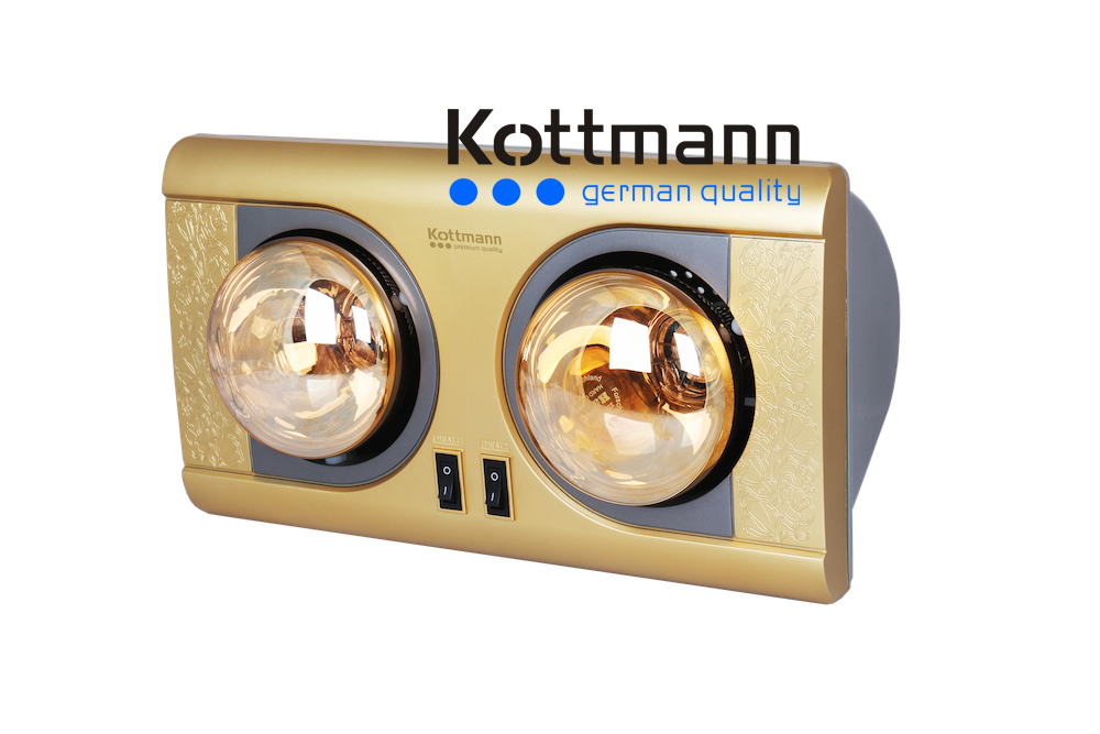 Đèn sưởi 2 bóng treo tường Kottmann K2B-NV 1