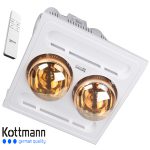 Đèn sưởi 2 bóng âm trần Kotmann K9-R (điều khiển từ xa)