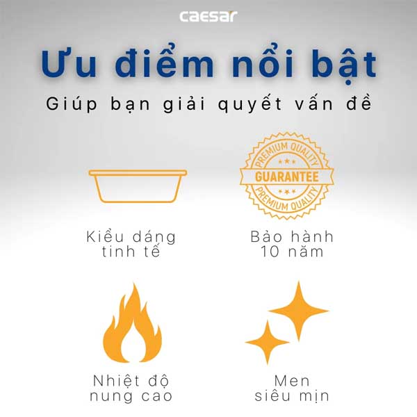Chậu rửa Lavabo đặt bàn Caesar L5222