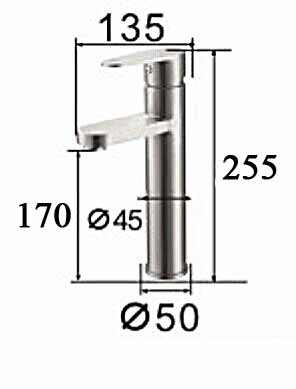 Vòi rửa lavabo nóng lạnh inox 304 Moonoah 514