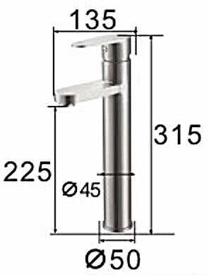 Vòi rửa lavabo nóng lạnh inox 304 Moonoah 515