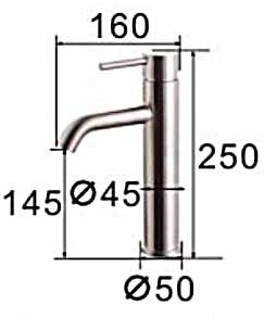 Vòi rửa lavabo nóng lạnh inox 304 Moonoah 2372