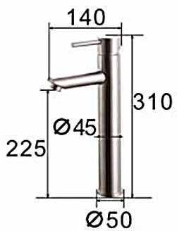 Vòi rửa lavabo nóng lạnh inox 304 Moonoah 2376