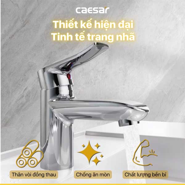 Vòi Rửa Mặt Lavabo Nóng Lạnh Caesar B490CU
