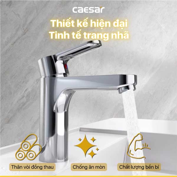 Vòi Rửa Lavabo Nóng Lạnh Caesar B570CU