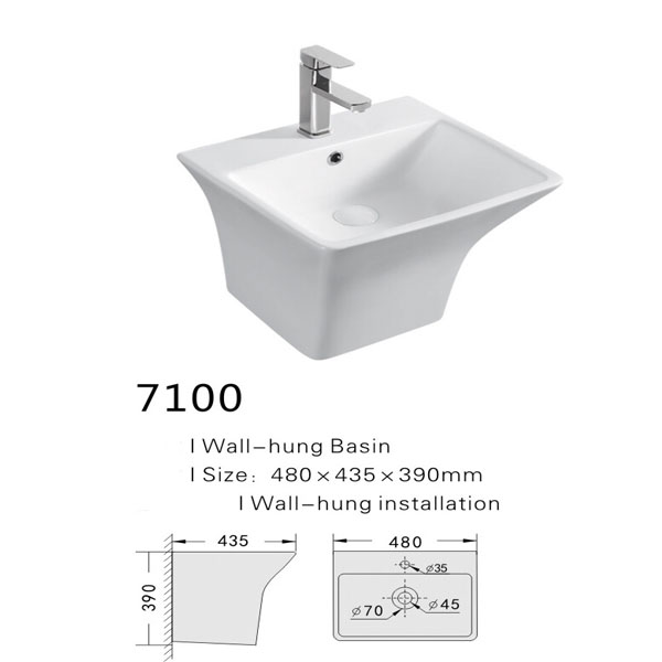 Chậu rửa liền khối Lavabo Kolni 7100