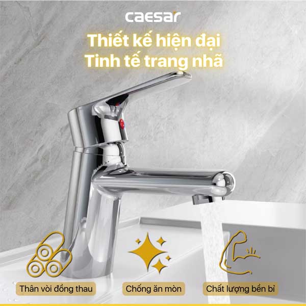 Vòi Rửa Lavabo Nóng Lạnh CAESAR B430CU