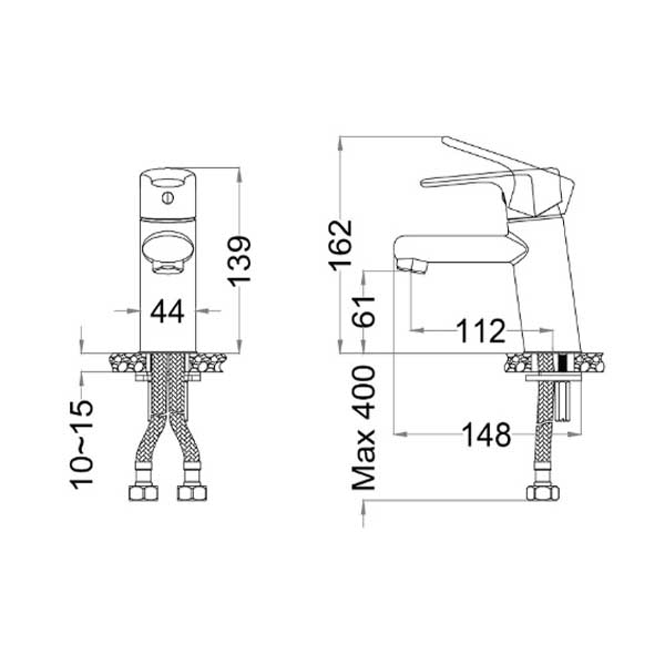 Vòi Rửa Lavabo Nóng Lạnh CAESAR B430CU