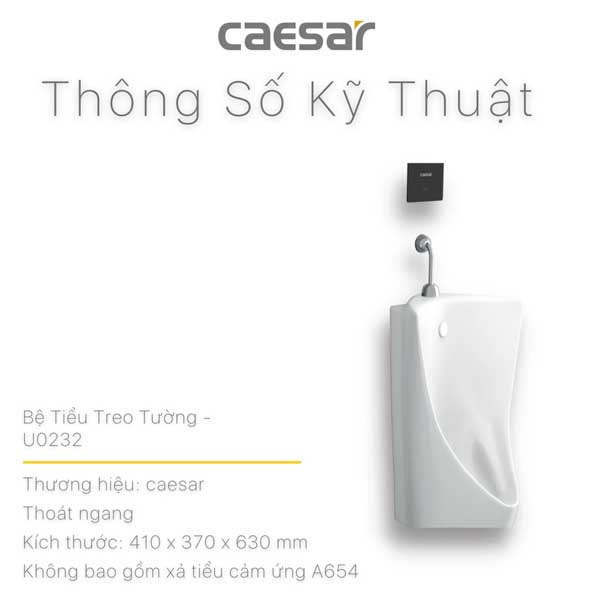 Bệ Tiểu Nam Treo Tường Caesar U0232