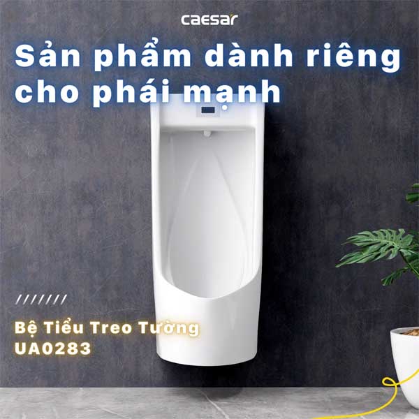 Bộ Tiểu Nam Cảm Ứng Tự Động Treo Tường  Caesar UA0283