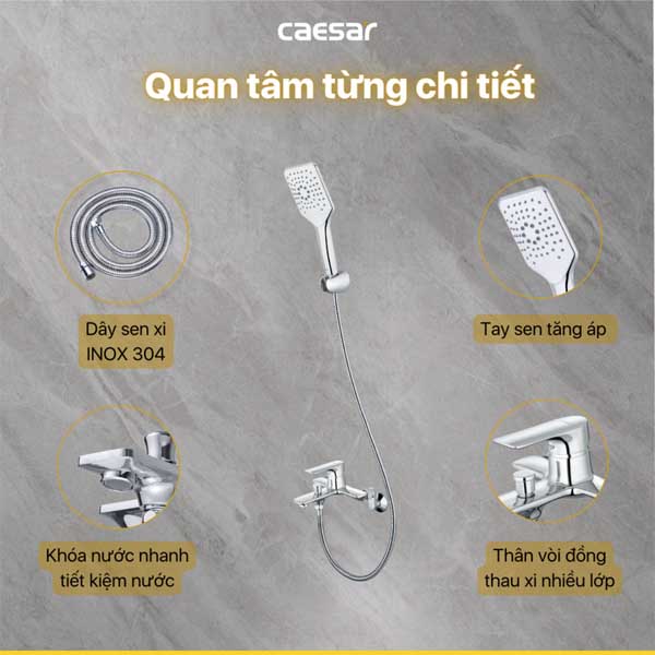 Vòi Sen Nóng Lạnh Caesar S773C