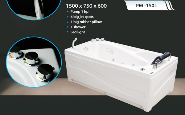 Bồn tắm massage MICIO PM-150L (Ngọc Trai)