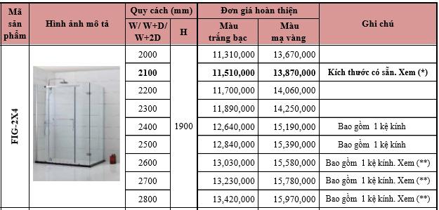 Vách kính theo yêu cầu Fendi FIG-2X4-1