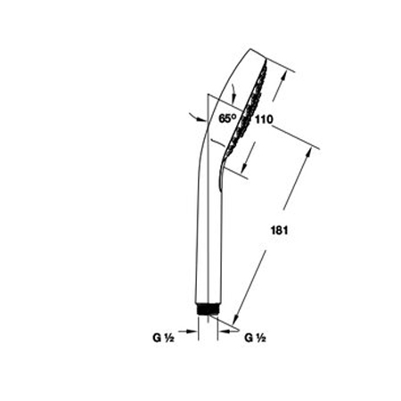 Bản vẽ  Bộ sen tay Hafele Hansgrohe Raindance Croma Select E 589.54.120