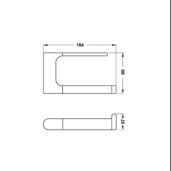 Bản vẽ Gía treo giấy vệ sinh InnoGeo-E Hafele 495.80.193