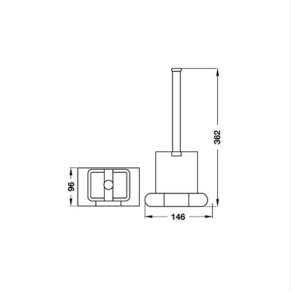 Bản vẽ Cọ vệ sinh InnoGeo-E Hafele 495.80.200