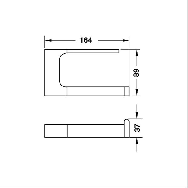 Bản vẽ Gía treo giấy vệ sinh InnoGeo-S Hafele 495.80.204