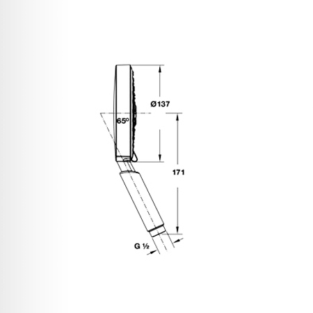 Bản vẽ Tay sen Hafele Hansgrohe Raindance S 589.29.551