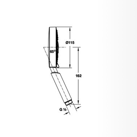 Bản vẽ Tay sen Hafele Hansgrohe Raindance S 589.30.843