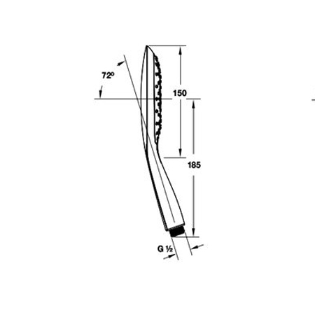 Bản vẽ Tay sen Hafele Hansgrohe Raindance Select 589.30.870