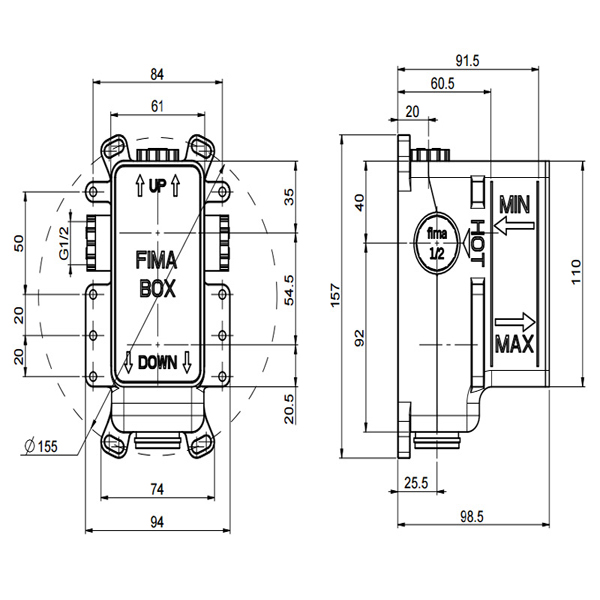 Bản vẽ Bộ âm cho bộ trộn sen tắm/bồn tắm âm tường Hafele 485.60.990