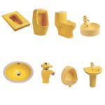 Thiết bị vệ sinh dành cho trẻ mẫu giáo ( màu vàng)