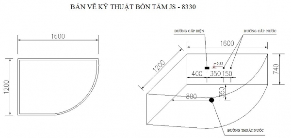 Bồn tắm Massage GOVERN JS 8330